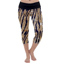 Tiger Snake Black 7000 Capri Yoga Leggings by MickiRedd