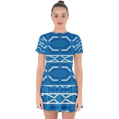 Abstract Pattern Geometric Backgrounds   Drop Hem Mini Chiffon Dress by Eskimos