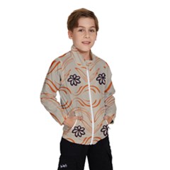 Folk Flowers Print Floral Pattern Ethnic Art Kids  Windbreaker by Eskimos