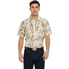 Floral Men s Short Sleeve Pocket Shirt  by Sparkle