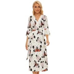 Butterfly Midsummer Wrap Dress by Sparkle