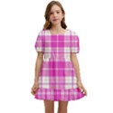 Pink Tartan Kids  Short Sleeve Dolly Dress View1