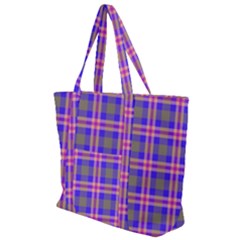 Tartan Purple Zip Up Canvas Bag by tartantotartanspink2