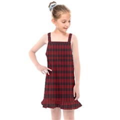 Tartan Red Kids  Overall Dress by tartantotartansallreddesigns