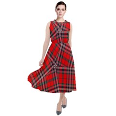 Macfarlane Modern Heavy Tartan Round Neck Boho Dress by tartantotartansallreddesigns