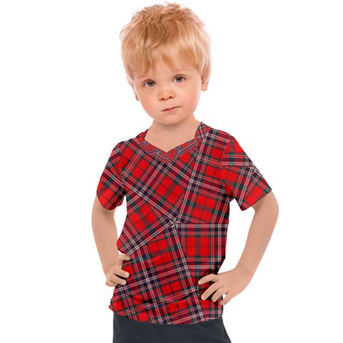 Macfarlane Modern Heavy Tartan Kids  Sports Tee by tartantotartansallreddesigns