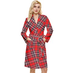 Macfarlane Modern Heavy Tartan Long Sleeve Velour Robe by tartantotartansallreddesigns