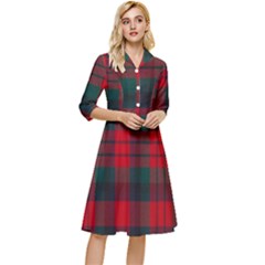 Macduff Modern Tartan Classy Knee Length Dress by tartantotartansallreddesigns