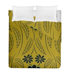 Folk Flowers Print Floral Pattern Ethnic Art Duvet Cover Double Side (full/ Double Size) by Eskimos