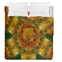 Tropical Spring Rose Flowers In A Good Mood Decorative Duvet Cover Double Side (queen Size) by pepitasart