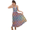 Colorful Flowers Backless Maxi Beach Dress View1