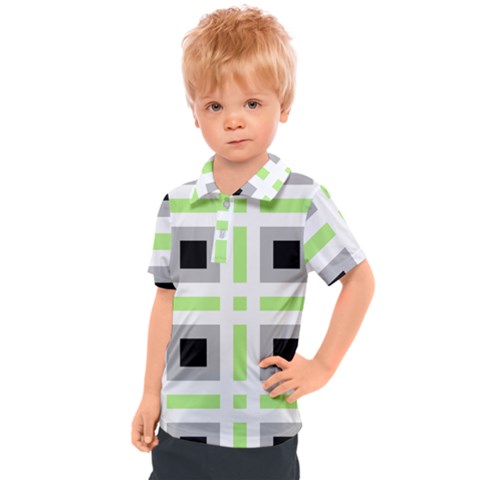 Agender Flag Plaid Kids  Polo Tee by WetdryvacsLair