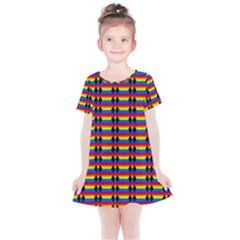 Double Black Diamond Pride Bar Kids  Simple Cotton Dress by WetdryvacsLair