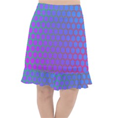 Hex Circle Points Vaporwave One Fishtail Chiffon Skirt by WetdryvacsLair