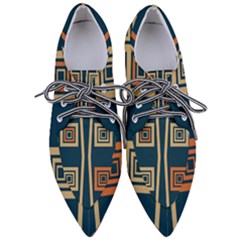 Abstract Pattern Geometric Backgrounds   Pointed Oxford Shoes by Eskimos