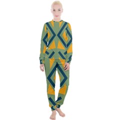 Abstract Geometric Design    Women s Lounge Set by Eskimos