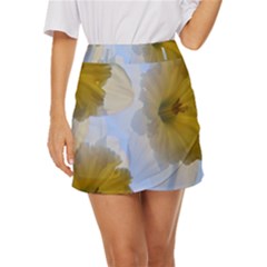 Triple Vision Mini Front Wrap Skirt by thedaffodilstore