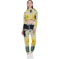 Daffodils In Bloom Cropped Zip Up Lounge Set by thedaffodilstore