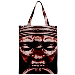 Creepy Head Portrait Artwork Zipper Classic Tote Bag by dflcprintsclothing