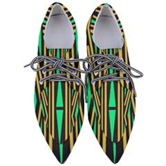 Abstract Pattern Geometric Backgrounds Pointed Oxford Shoes by Eskimos