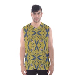 Folk Flowers Print Floral Pattern Ethnic Art Men s Basketball Tank Top by Eskimos