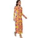 Folk flowers print Floral pattern Ethnic art Long Sleeve Velour Longline Maxi Dress View3