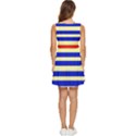 Blue and Red Stripes yellow Tiered Sleeveless Mini Dress View4