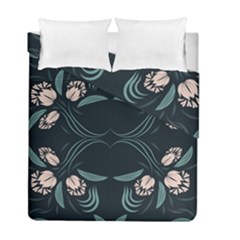 Folk Flowers Floral Art Print Flowers Abstract Art  Duvet Cover Double Side (full/ Double Size) by Eskimos