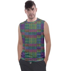 Paris Words Motif Colorful Pattern Men s Regular Tank Top by dflcprintsclothing