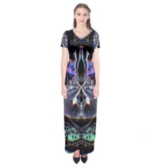 The High Priestess Card Short Sleeve Maxi Dress by MRNStudios