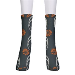 Folk Flowers Print Floral Pattern Ethnic Art Crew Socks by Eskimos