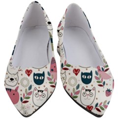 Pattern With Cute Cat Heads Women s Block Heels  by Jancukart