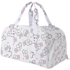 Cute Pattern With Easter Bunny Egg Burner Gym Duffel Bag by Jancukart