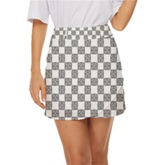 Seamless Tile Derivative Pattern Mini Front Wrap Skirt by Jancukart