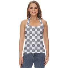 Seamless Tile Derivative Pattern Basic Halter Top by Jancukart