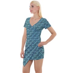 Bubble Wrap Short Sleeve Asymmetric Mini Dress by artworkshop