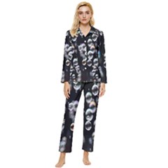 Bubble Womens  Long Sleeve Velvet Pocket Pajamas Set by artworkshop