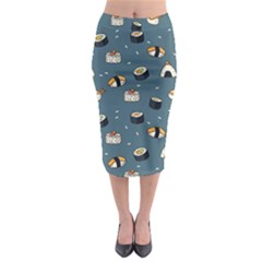 Sushi Pattern Midi Pencil Skirt by Jancukart