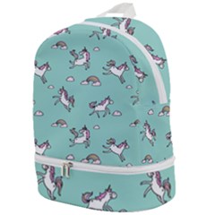 Unicorn Patterns Zip Bottom Backpack by Jancukart