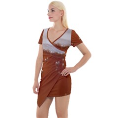 Bubble Beer Short Sleeve Asymmetric Mini Dress by artworkshop