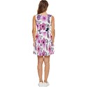 Purple-flower-butterfly-with-watercolor-seamless-pattern Tiered Sleeveless Mini Dress View4