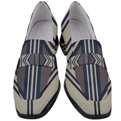 Abstract Pattern Geometric Backgrounds  Women s Chunky Heel Loafers by Eskimos