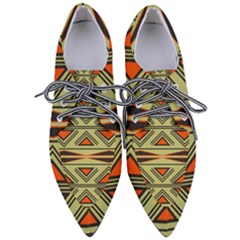 Abstract Pattern Geometric Backgrounds Pointed Oxford Shoes by Eskimos