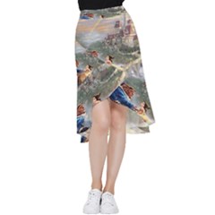 Beauty And The Beast Castle Frill Hi Low Chiffon Skirt by artworkshop