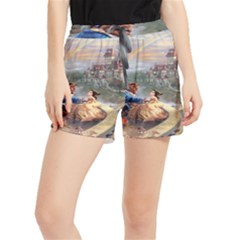 Beauty And The Beast Castle Women s Runner Shorts by artworkshop