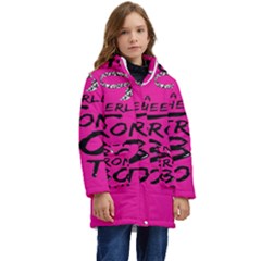 Bow To Toe Cheer Kid s Hooded Longline Puffer Jacket by artworkshop