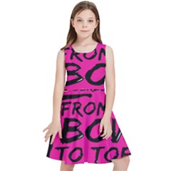 Bow To Toe Cheer Kids  Skater Dress by artworkshop