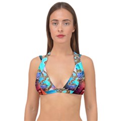 Browning Deer Glitter Galaxy Double Strap Halter Bikini Top by artworkshop