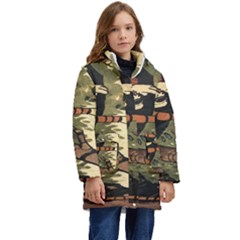 Calvin And Hobbes Kid s Hooded Longline Puffer Jacket by artworkshop