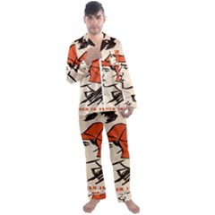 Catcher In The Rye Men s Long Sleeve Satin Pajamas Set by artworkshop